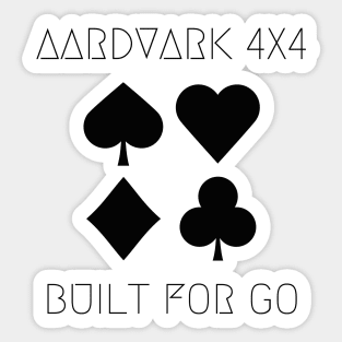 AARDVARK 4X4_Poker Sticker